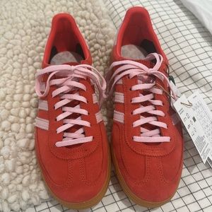 Brand new in box red/clear pink Adidas handball spezial 7.5w